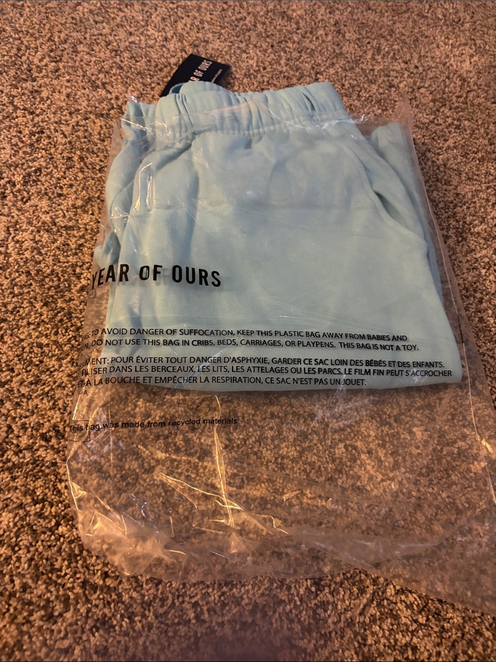Year of Ours Woman’s Light Blue Sweatpants with Elastic Waist
